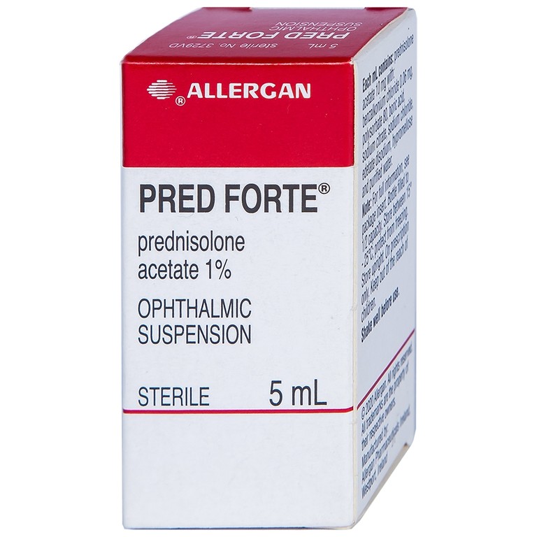 Hỗn dịch nhỏ mắt Pred Forte Allergan điều trị các chứng viêm đáp ứng với steroid (5ml)