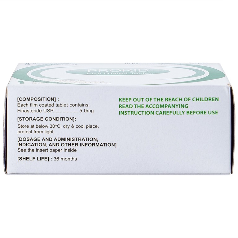 Thuốc Prorid 5mg Yoo Young điều trị tăng sản tuyến tiền liệt lành tính (10 vỉ x 10 viên)