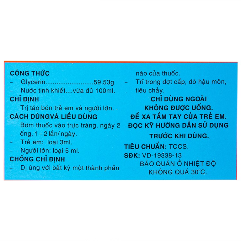 Dung dịch Rectiofar Pharmedic điều trị táo bón (50 túi x 1 ống bơm 3ml)