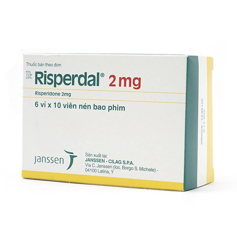 Thuốc Risperdal 2mg Janssen điều trị bệnh tâm thần phân liệt (6 vỉ x 10 viên)