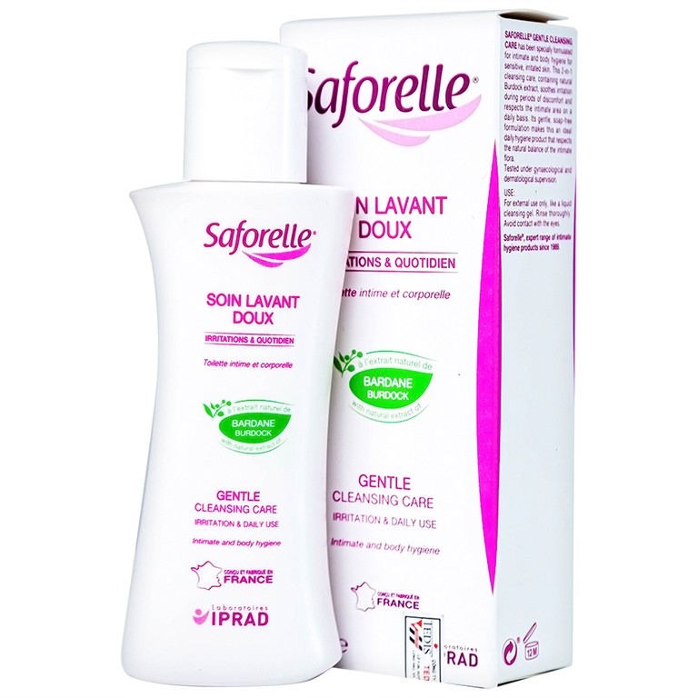 Gel rửa phụ khoa Saforelle dịu nhẹ và cân bằng độ pH (100ml)