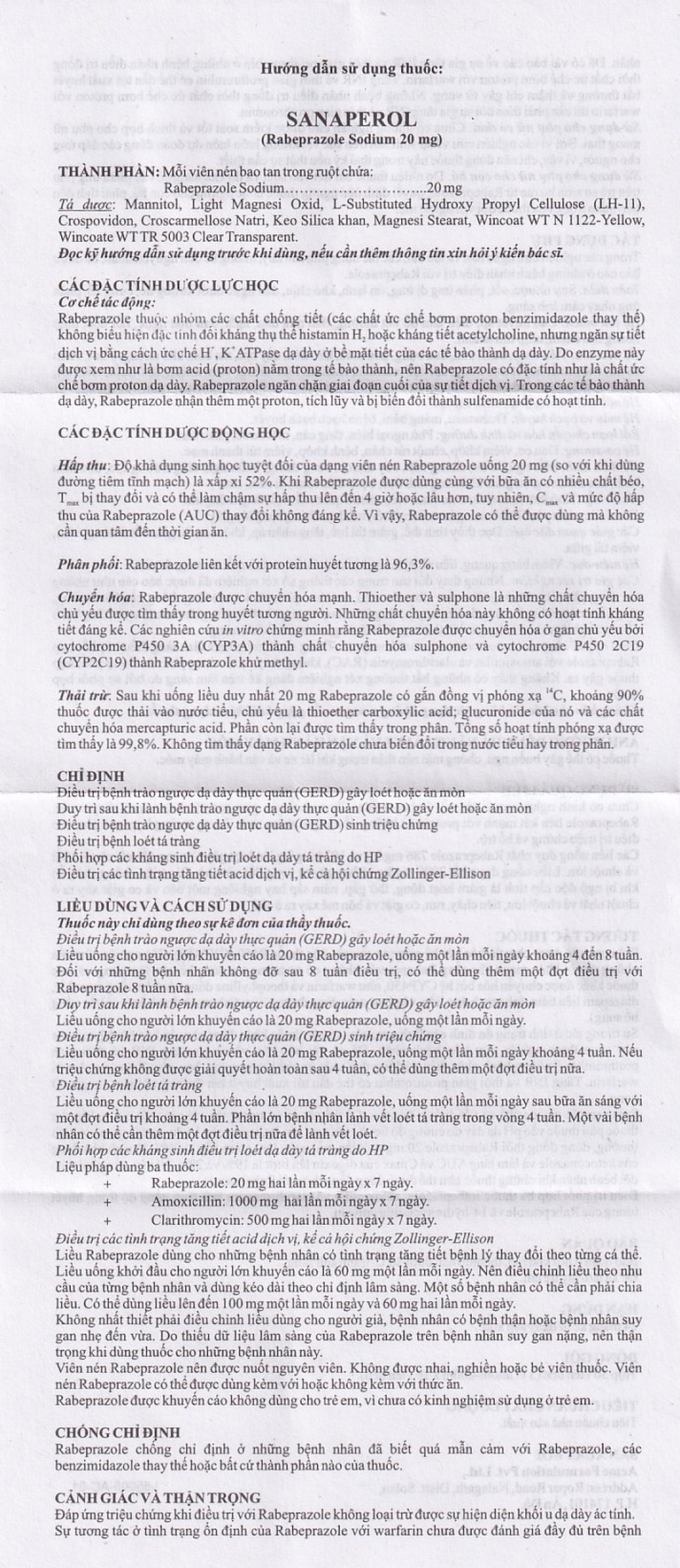 Thuốc Sanaperol điều trị bệnh trào ngược dạy dày, thực quản (3 vỉ x 10 viên)