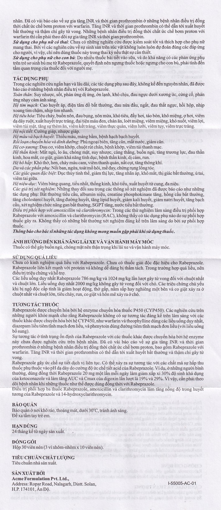 Thuốc Sanaperol điều trị bệnh trào ngược dạy dày, thực quản (3 vỉ x 10 viên)