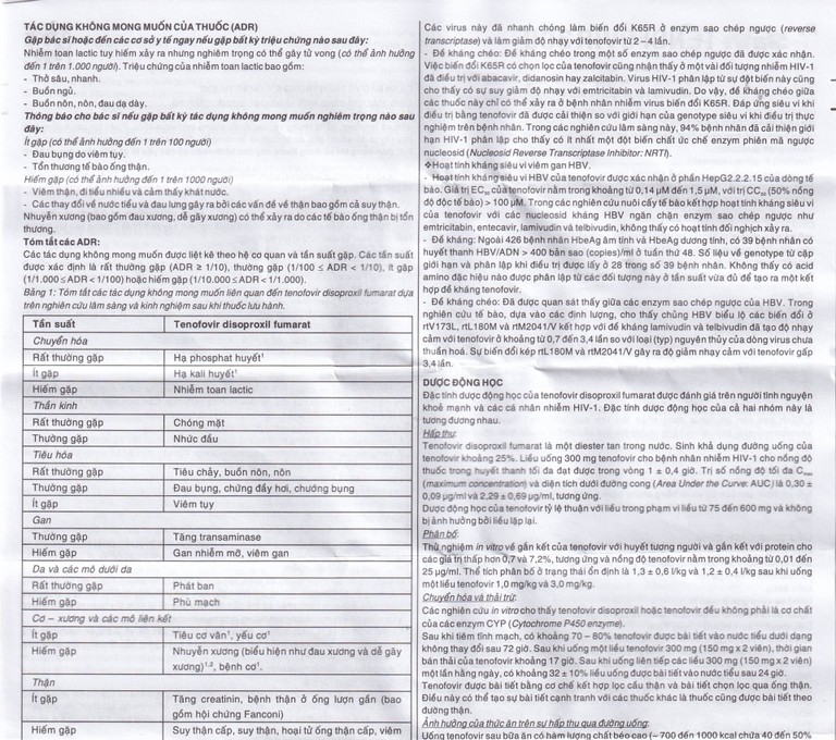 Thuốc Savi Tenofovir 300 điều trị nhiễm HIV-1 ở người lớn (3 vỉ x 10 viên) 