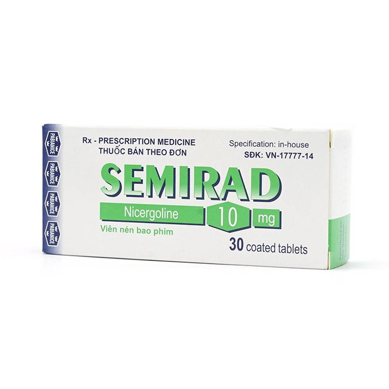 Thuốc Semirad 10mg Polfa Pabiance điều trị các triệu chứng thần kinh và sinh lý (3 vỉ x 10 viên)