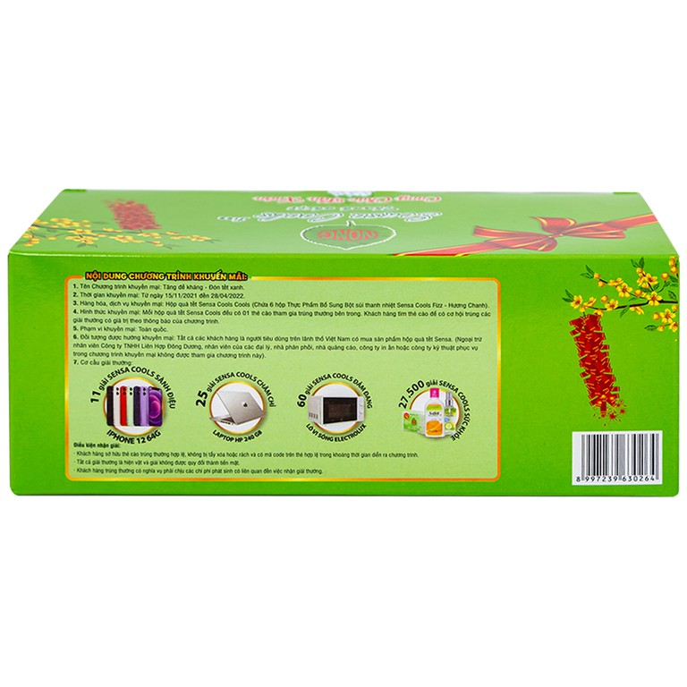 Bột sủi Sensa Cools Enesis giúp thanh nhiệt cơ thể và tăng cường sức đề kháng (6 gói x 7g)