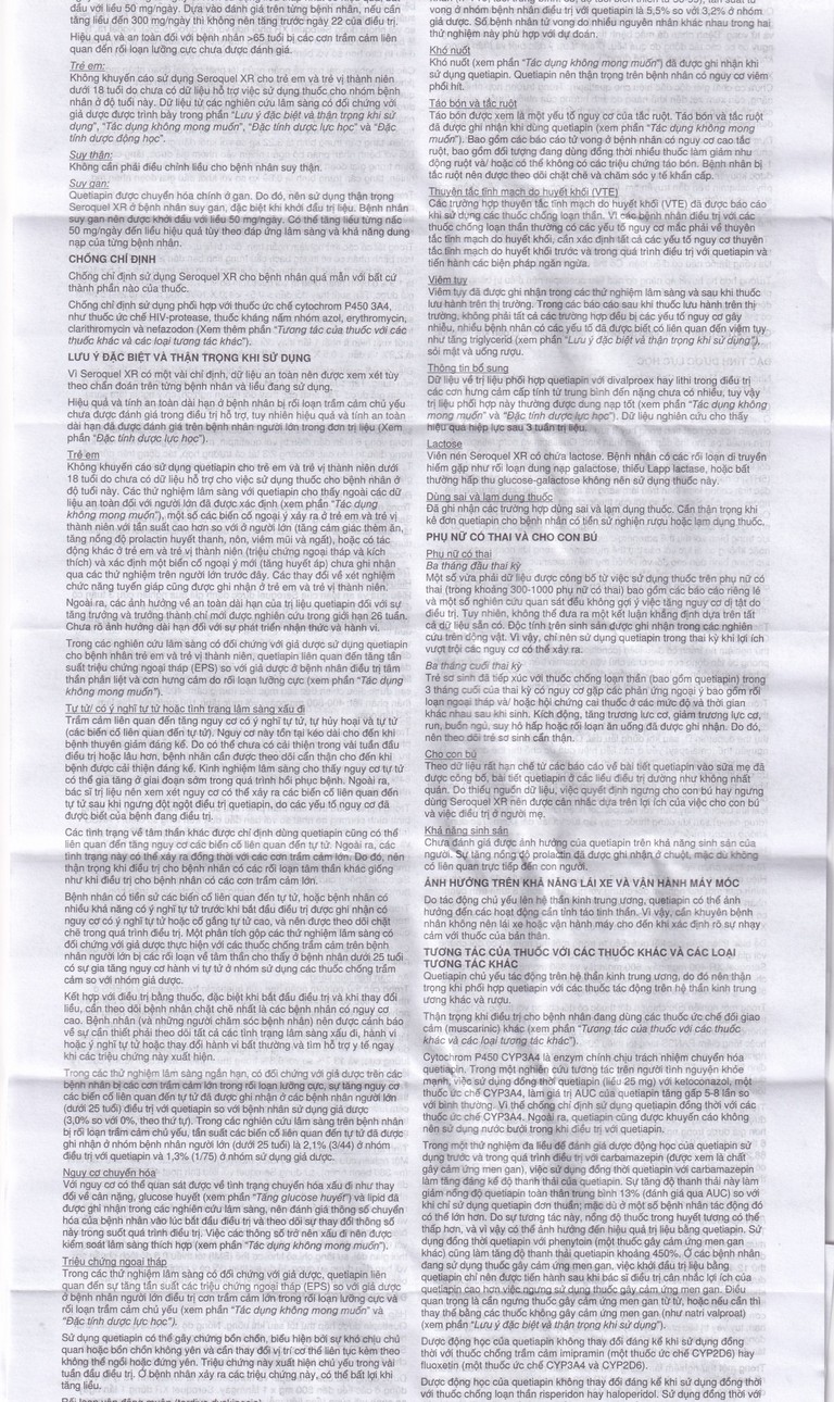 Thuốc Seroquel XR 50mg AstraZeneca điều trị tâm thần phân liệt (3 vỉ x 10 viên)