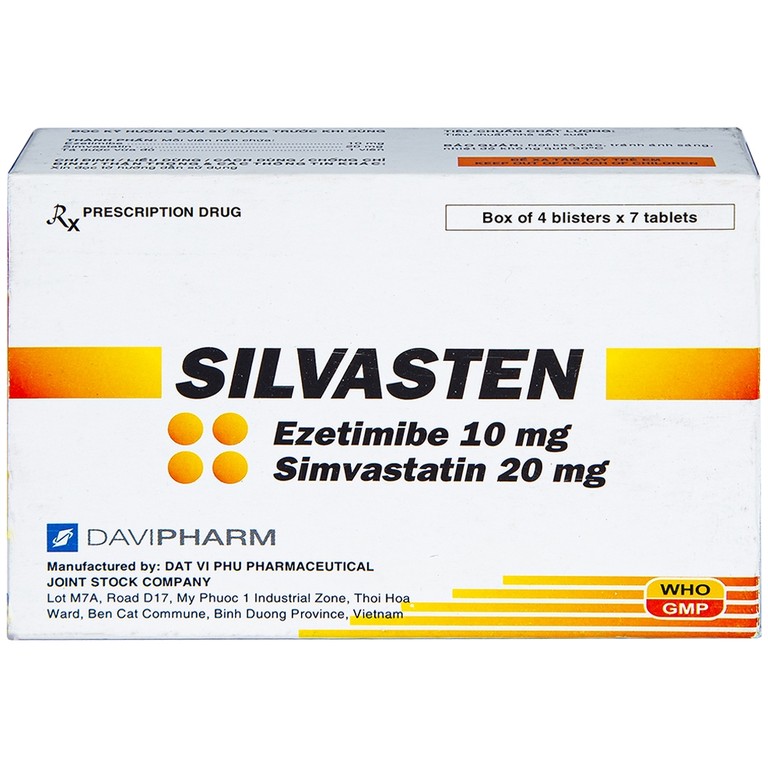 Thuốc Silvasten Davi Pharm hạ lipid máu (4 vỉ x 7 viên)
