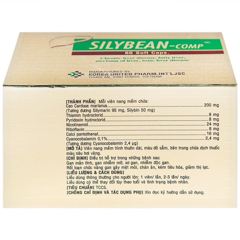 Thuốc Silybean-Comp United hỗ trợ điều trị bệnh gan mãn tính, gan nhiễm mỡ (6 vỉ x 10 viên)