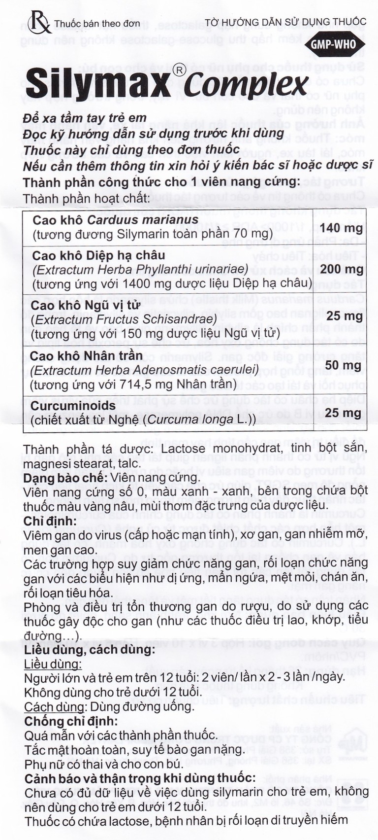 Thuốc Silymax Complex Mediplantex điều trị viêm gan do virus, xơ gan (6 vỉ x 10 viên) 