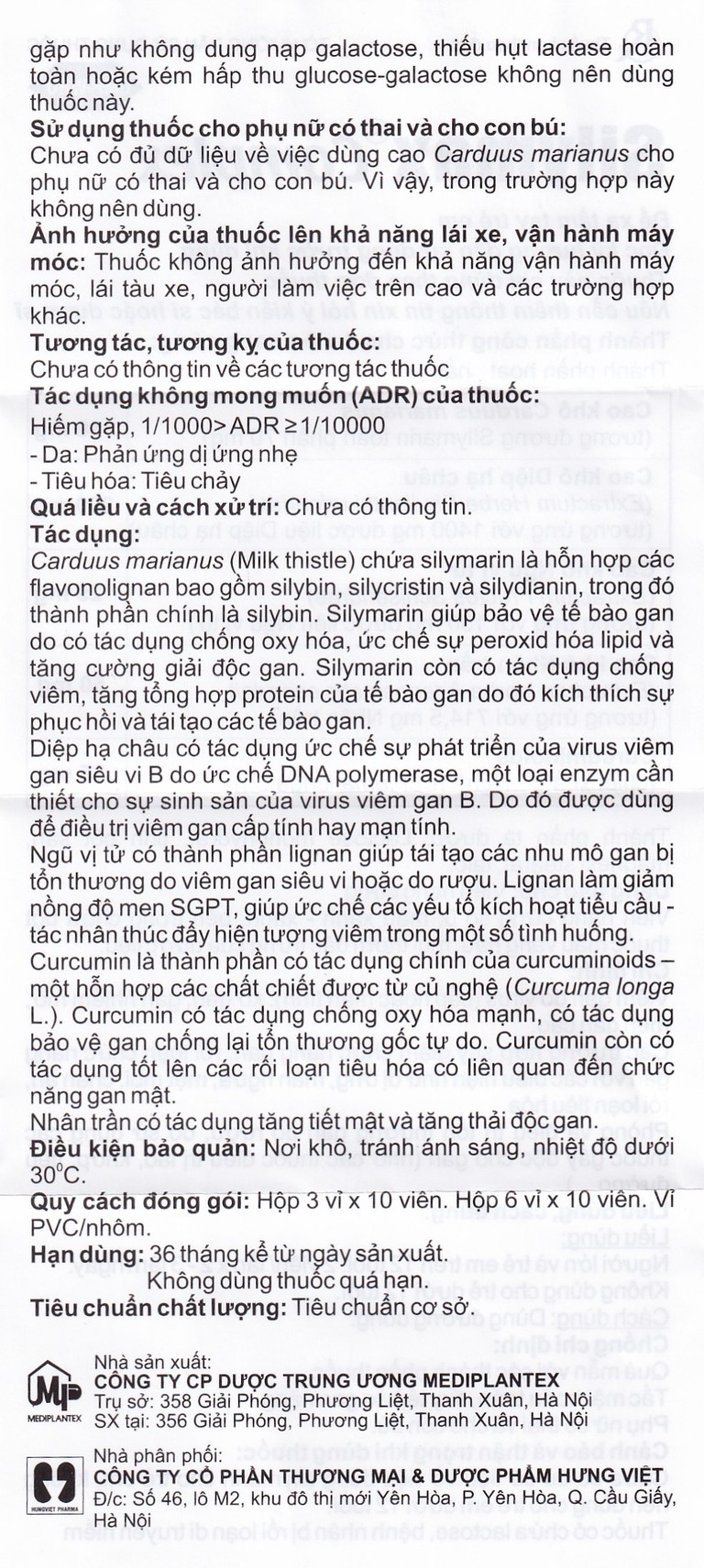 Thuốc Silymax Complex Mediplantex điều trị viêm gan do virus, xơ gan (6 vỉ x 10 viên) 