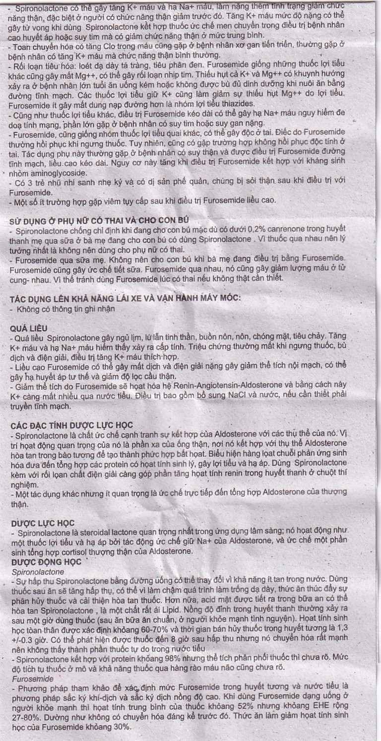 Thuốc Spiromide 40 Searle chẩn đoán và điều trị cường Aldosterone nguyên phát (3 vỉ x 10 viên) 