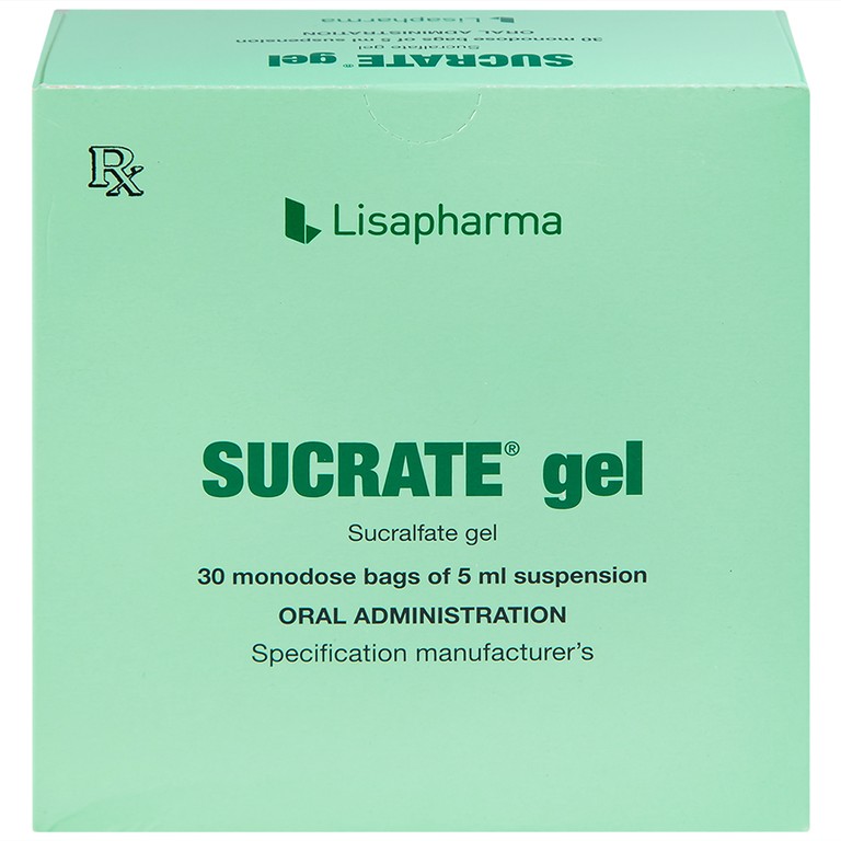 Hỗn dịch Sucrate Gel Istituto Biochimico Italiano điều trị loét dạ dày - tá tràng (30 gói x 5ml)