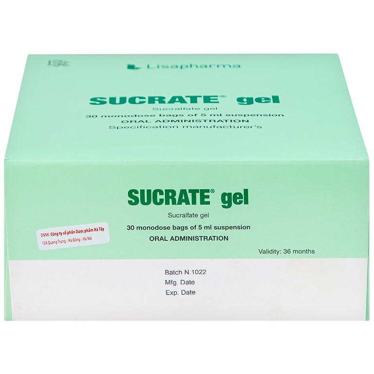 Hỗn dịch Sucrate Gel Istituto Biochimico Italiano điều trị loét dạ dày - tá tràng (30 gói x 5ml)