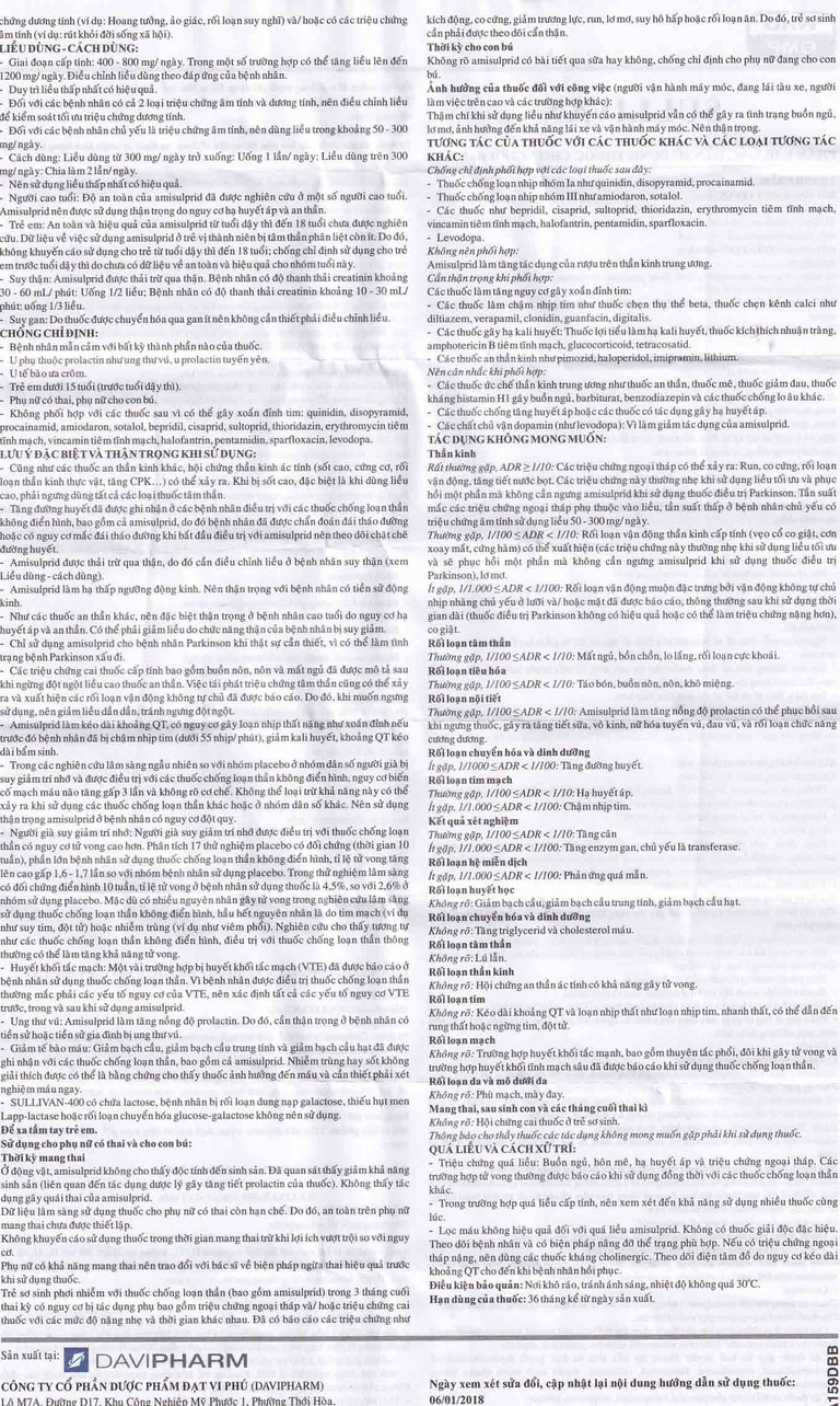 Thuốc Sullivan Davipharm điều trị bệnh tâm thần phân liệt (4 vỉ x 7 viên)