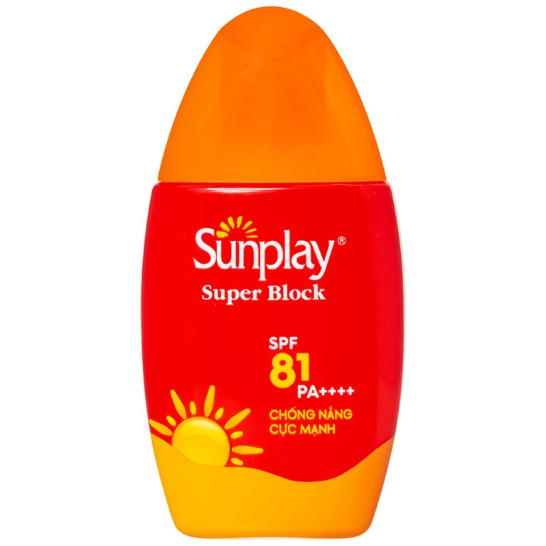Sữa chống nắng Sunplay Super Block SPF81 Rohto ngăn sạm da và bảo vệ vượt trội (30g)
