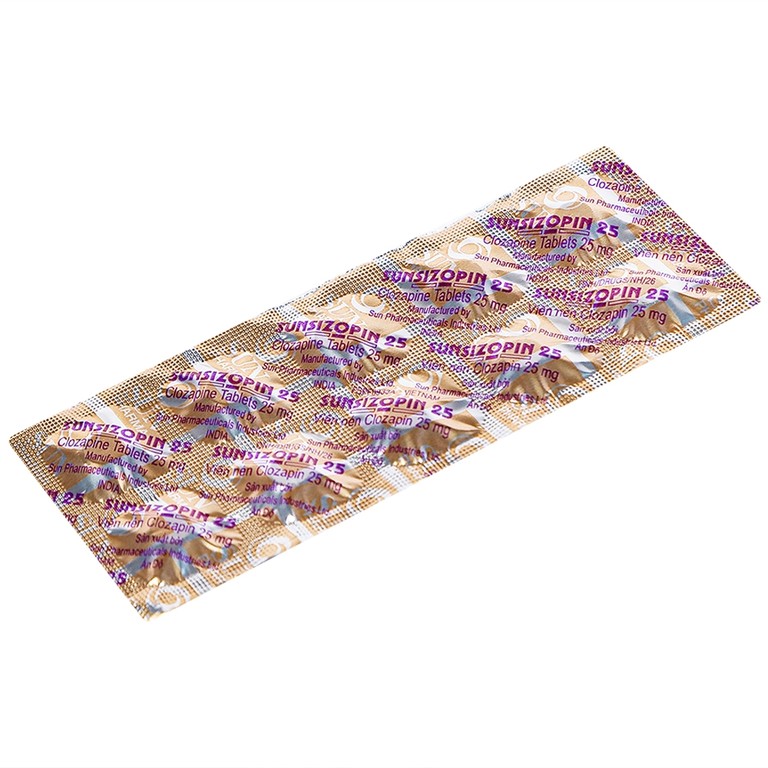 Thuốc Sunsizopin 25 Sun Pharma điều trị chứng tâm thần phân liệt (5 vỉ x 10 viên)