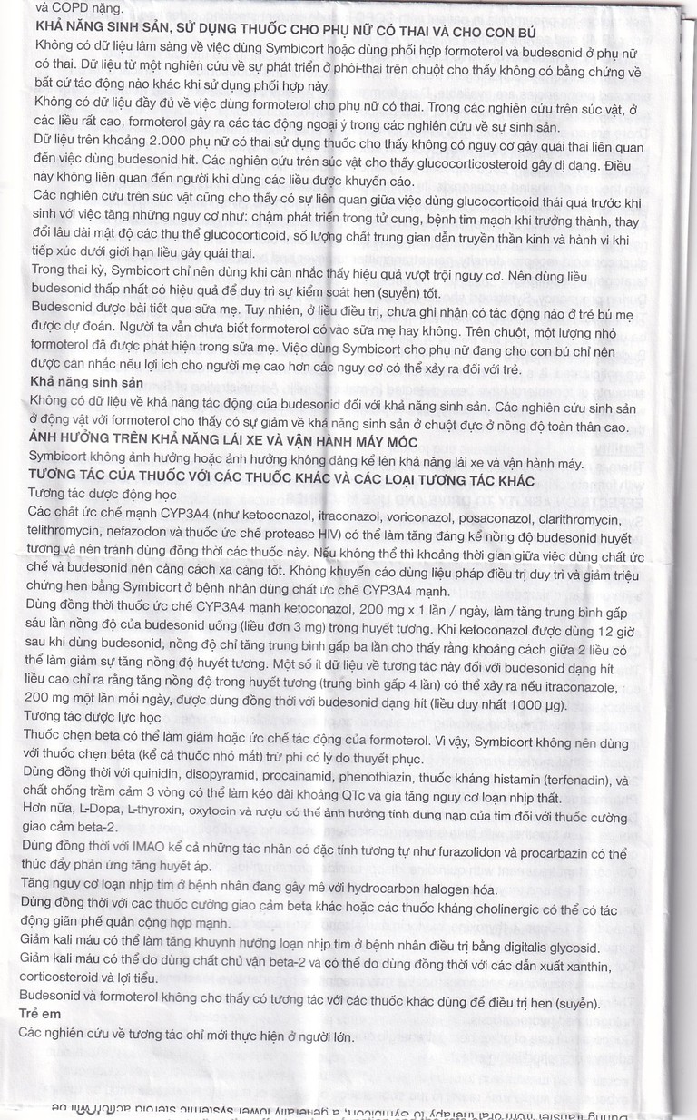 Thuốc bột để hít Symbicort AstraZeneca điều trị hen suyễn (60 liều)