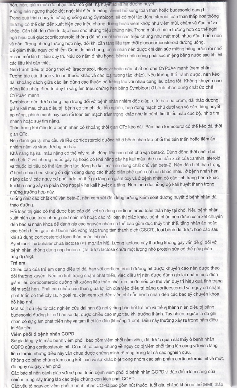 Thuốc bột để hít Symbicort AstraZeneca điều trị hen suyễn (60 liều)