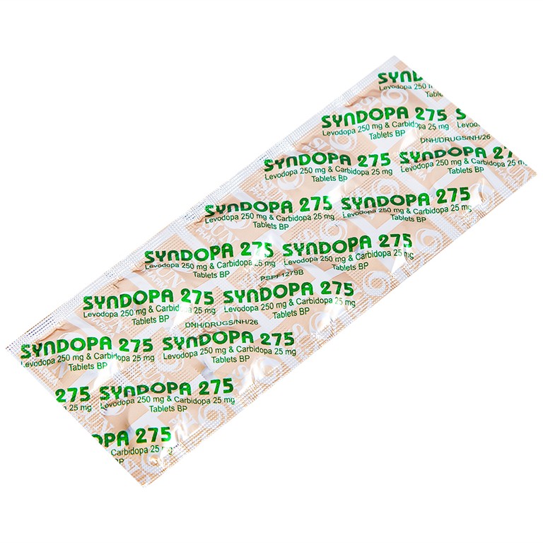 Thuốc Syndopa 275 Sun Pharma điều trị triệu chứng bệnh Parkinson (5 vỉ x 10 viên)