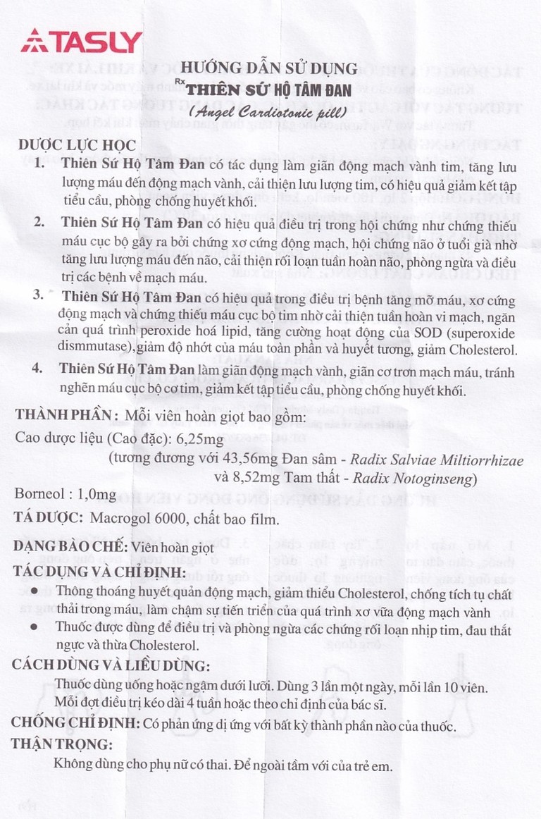 Thuốc Thiên Sứ Hộ Tâm Đan hỗ trợ tăng lưu lượng máu, cải thiện lưu lượng tim (2 lọ x 100 viên)