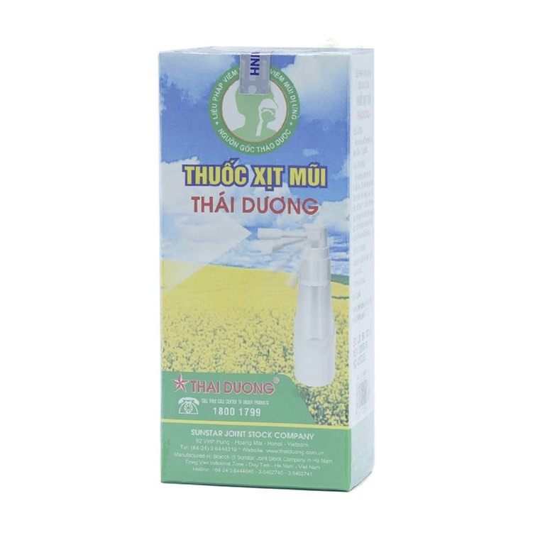 Thuốc xịt mũi Thái Dương điều trị hắt hơi, sổ mũi, nghẹt mũi (20ml)