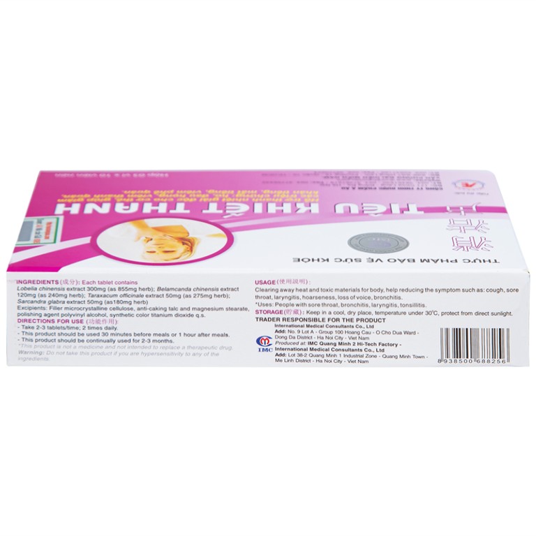 Viên uống Tiêu Khiết Thanh Á Âu hỗ trợ thanh nhiệt giải độc cho cơ thể (3 vỉ x 10 viên)