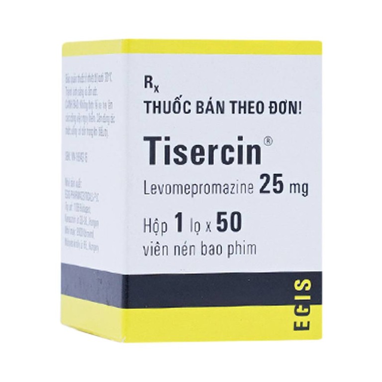 Thuốc Tisercin 25mg Egis điều trị loạn thần (1 lọ x 50 viên)