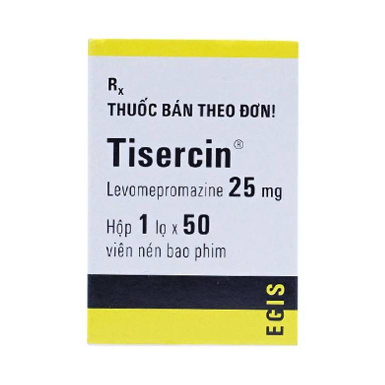 Thuốc Tisercin 25mg Egis điều trị loạn thần (1 lọ x 50 viên)