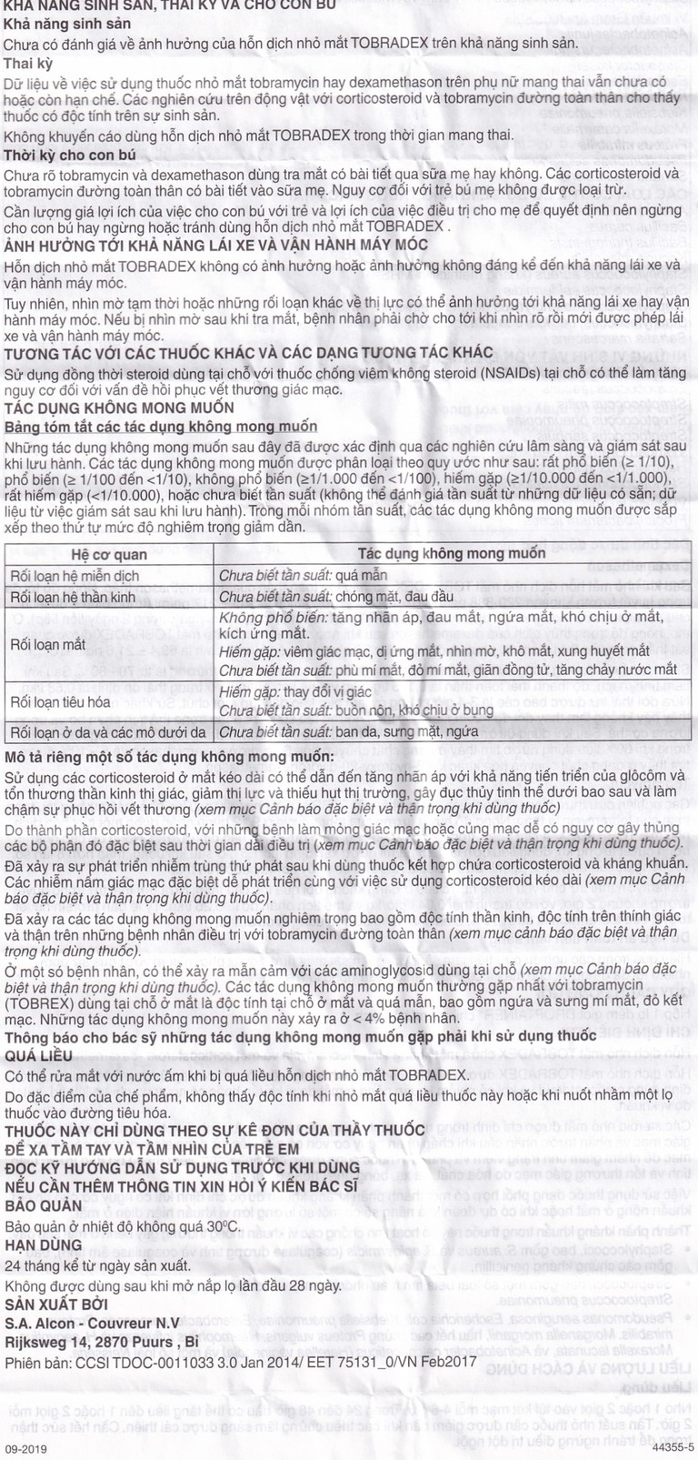 Hỗn dịch nhỏ mắt Tobradex điều trị tình trạng viêm ở mắt (5ml)