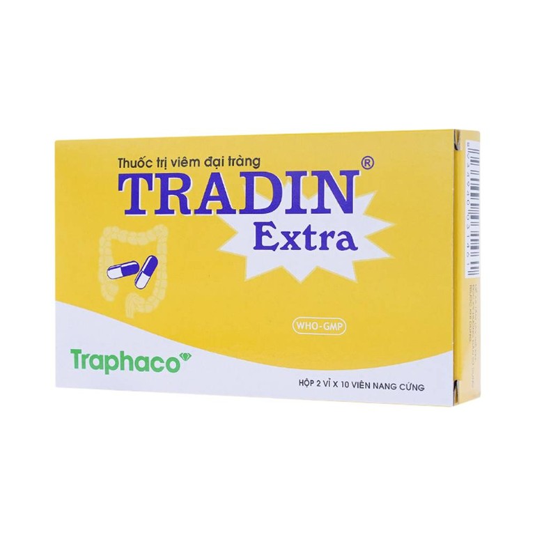 Thuốc Tradin Extra Traphaco điều trị viêm đại tràng (2 vỉ x 10 viên)