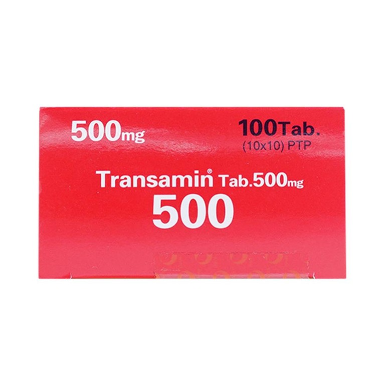 Thuốc Transamin Tab.500mg Daiichi điều trị bệnh bạch huyết, thiếu máu không tái tạo (10 vỉ x 10 viên)