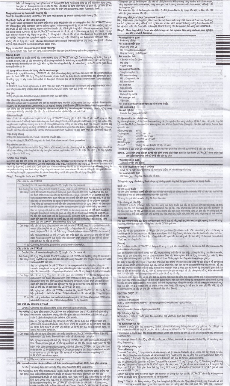 Thuốc Ultracet Janssen hỗ trợ điều trị cơn đau từ trung bình đến nặng (3 vỉ x 10 viên)