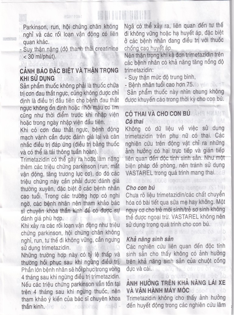 Thuốc Vastarel MR Servier điều trị đau thắt ngực (2 vỉ x 30 viên)