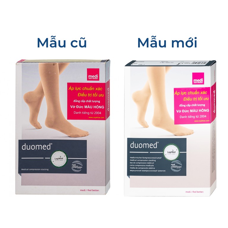 Vớ gối y khoa Duomed size L hỗ trợ điều trị suy tĩnh mạch, phù chân, đau nhức chân