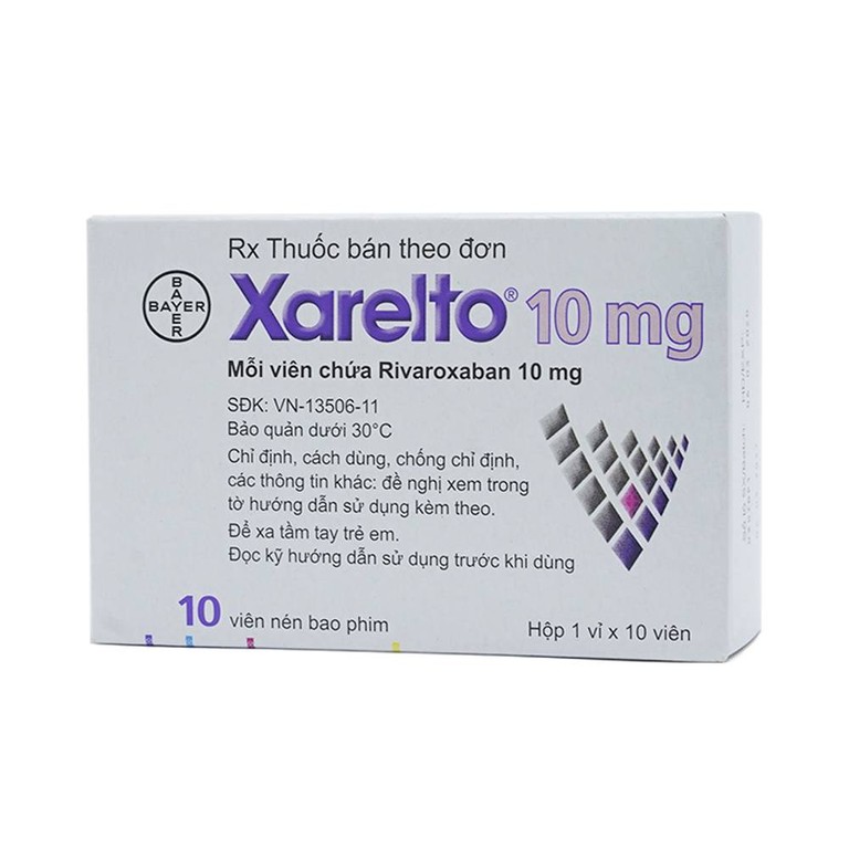 Thuốc Xarelto 10mg Bayer phòng ngừa thuyên tắc huyết khối tĩnh mạch (1 vỉ x 10 viên)