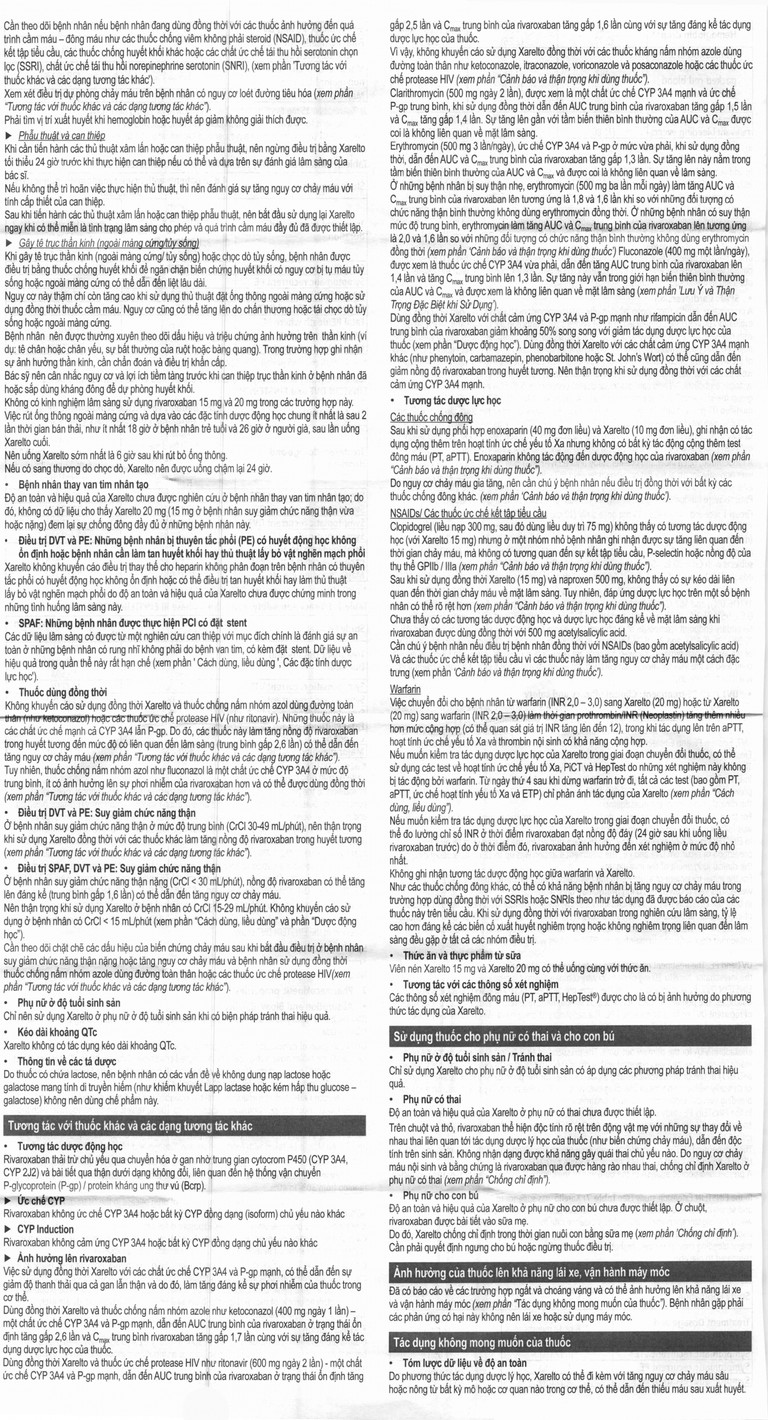 Thuốc Xarelto 20mg Bayer dự phòng đột quỵ và thuyên tắc mạch toàn thân (1 vỉ x 14 viên)