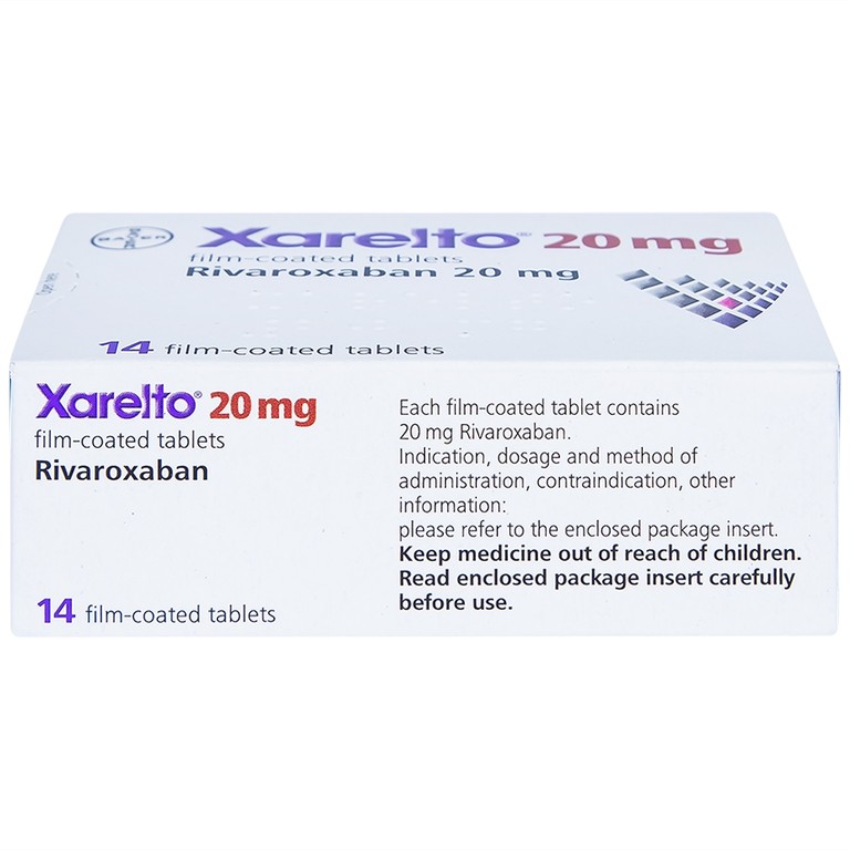Thuốc Xarelto 20mg Bayer dự phòng đột quỵ và thuyên tắc mạch toàn thân (1 vỉ x 14 viên)
