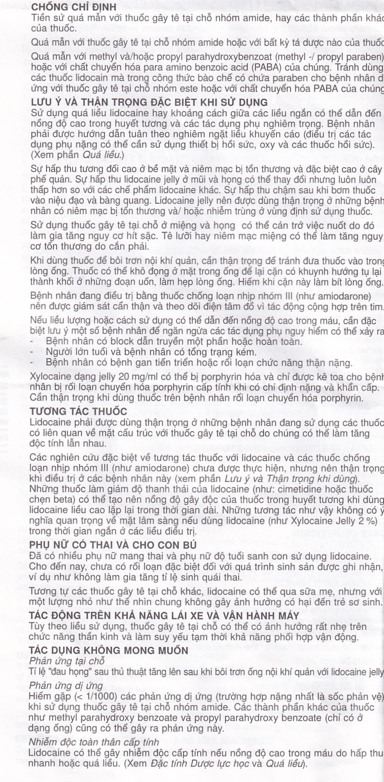 Gel Xylocaine Jelly 2% AstraZeneca gây tê bôi trơn bề mặt (30g)