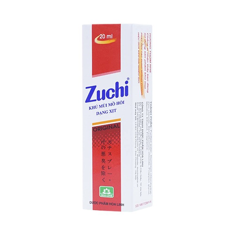 Xịt khử mùi Zuchi Hoa Linh ngăn ngừa hôi nách, hôi chân (20ml)