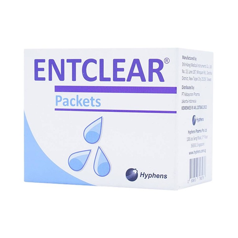 Gói muối biển Entclear Packets Hyphens hỗ trợ rửa sạch hốc mũi (20 gói)