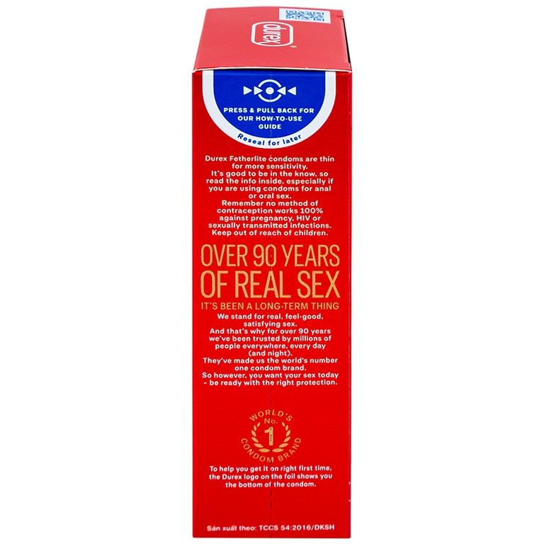 Bao cao su Durex Fetherlite vừa vặn, độ bảo vệ cao (12 cái)
