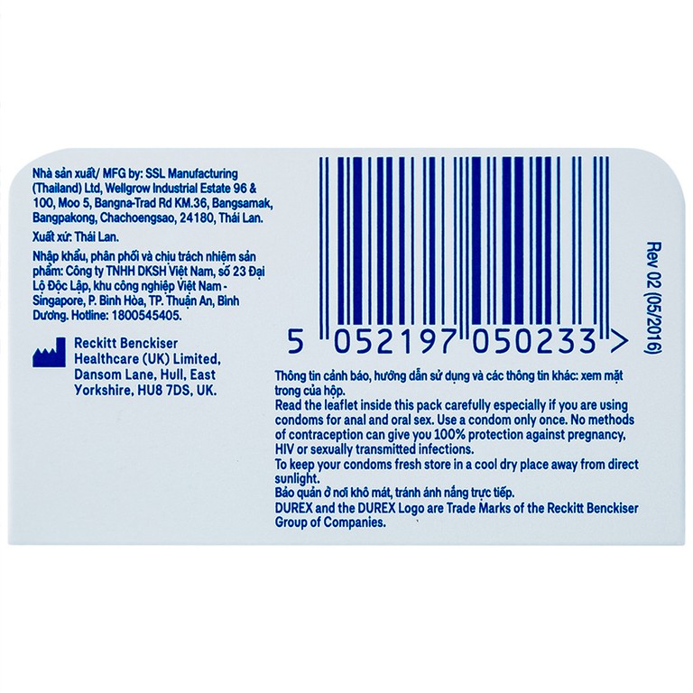 Bao cao su Durex Invisible Extra Thin Extra Sensitive siêu mỏng, vừa vặn và ôm sát (3 cái)