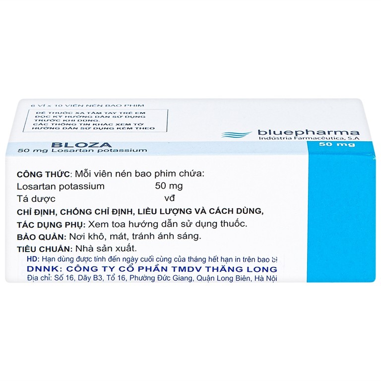 Thuốc Bloza Bluepharma điều trị tăng huyết áp (6 vỉ x 10 viên)