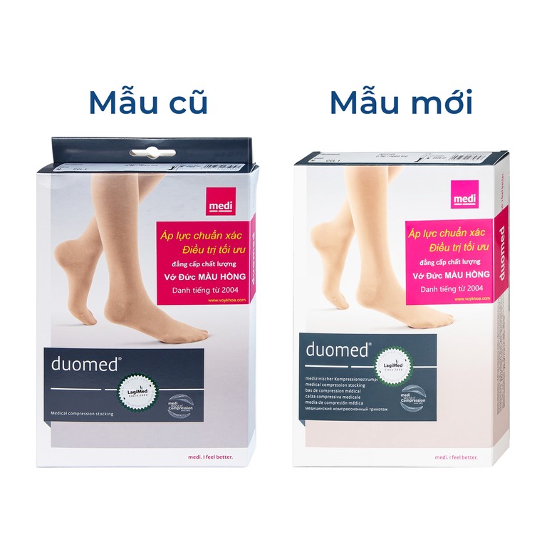 Vớ gối y khoa Duomed size M hỗ trợ điều trị suy tĩnh mạch, phù chân, đau nhức chân
