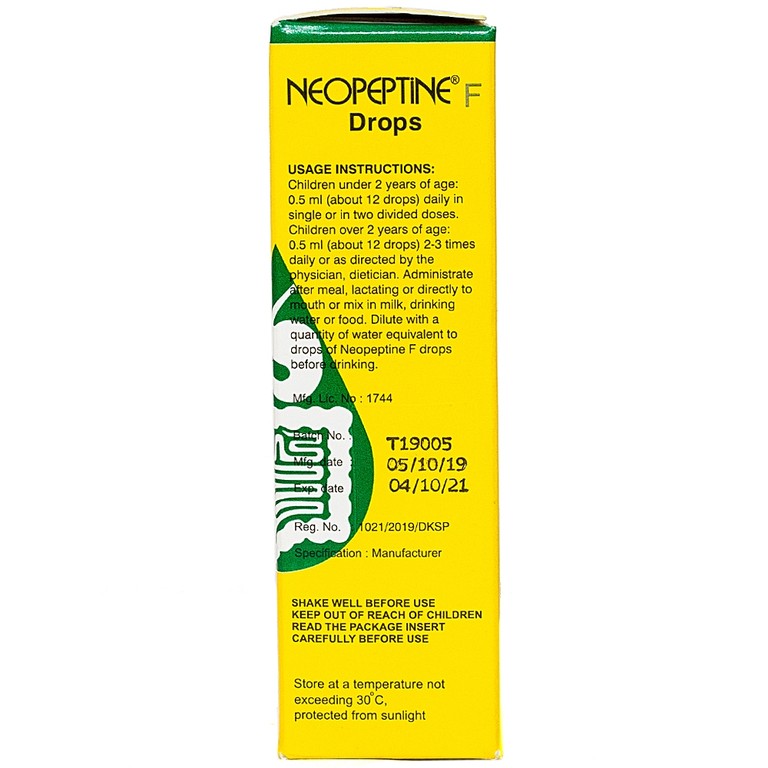 Dung dịch uống Neopeptine F Drops Raptakos hỗ trợ tăng cường tiêu hóa và hấp thu thức ăn (15ml)