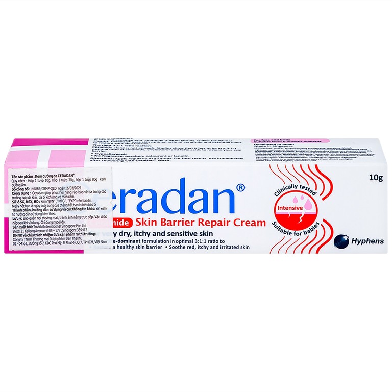 Kem bôi cho bé Ceradan Ceramide Skin Barrier Repair Cream dưỡng ẩm, phục hồi da (10g)