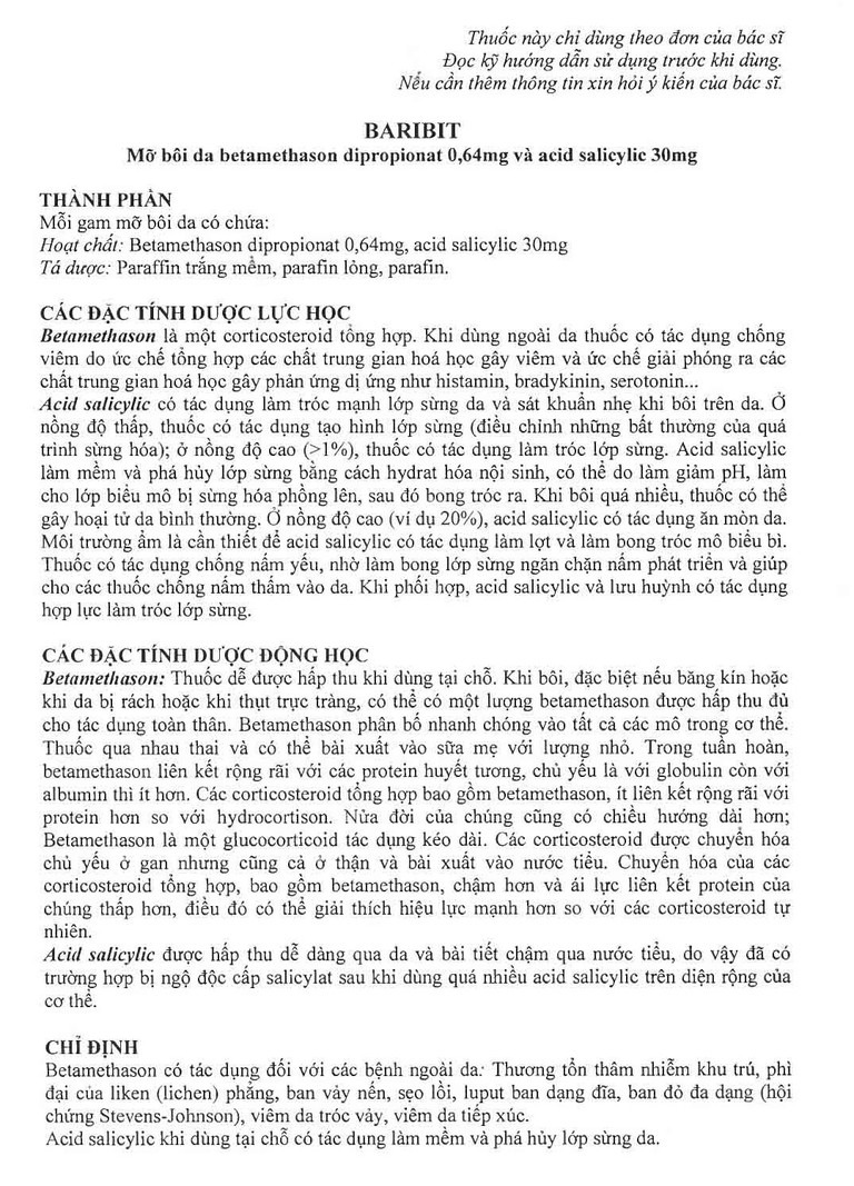 Thuốc bôi Baribit Bio-Labs điều trị các bệnh ngoài da (15g)