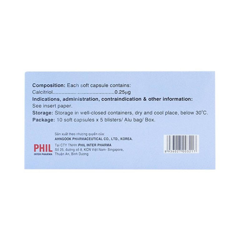 Thuốc Philbone-A Phil điều trị loãng xương, bệnh còi xương (5 vỉ x 10 viên)