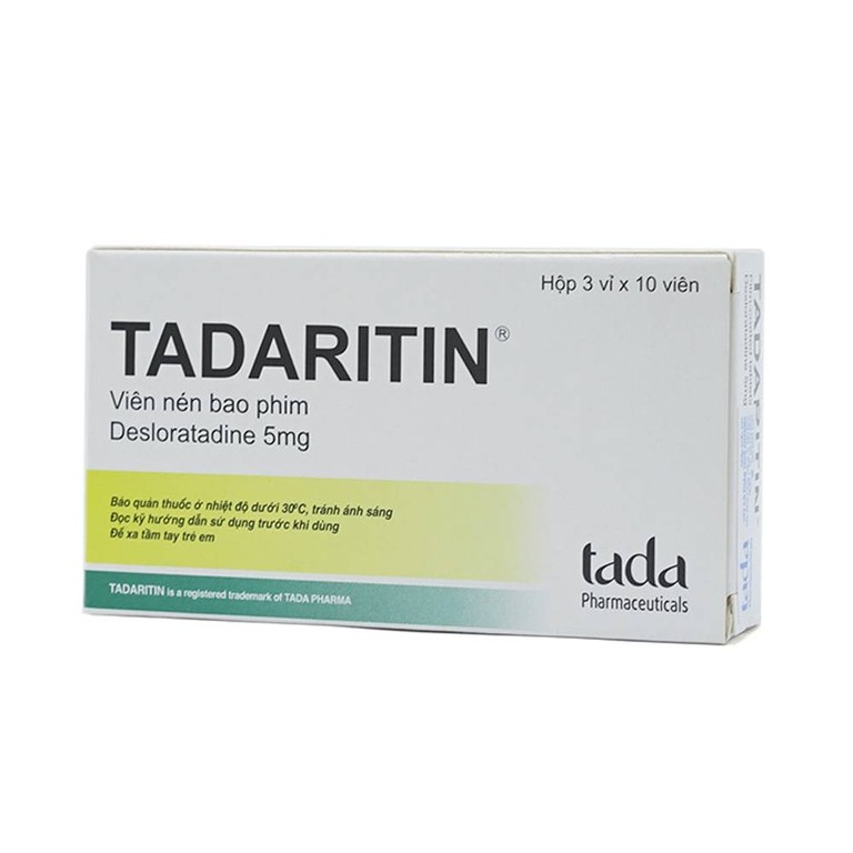 Thuốc Tadaritin 5mg Tada Pharma giảm viêm mũi dị ứng, mày đay (3 vỉ x 10 viên)